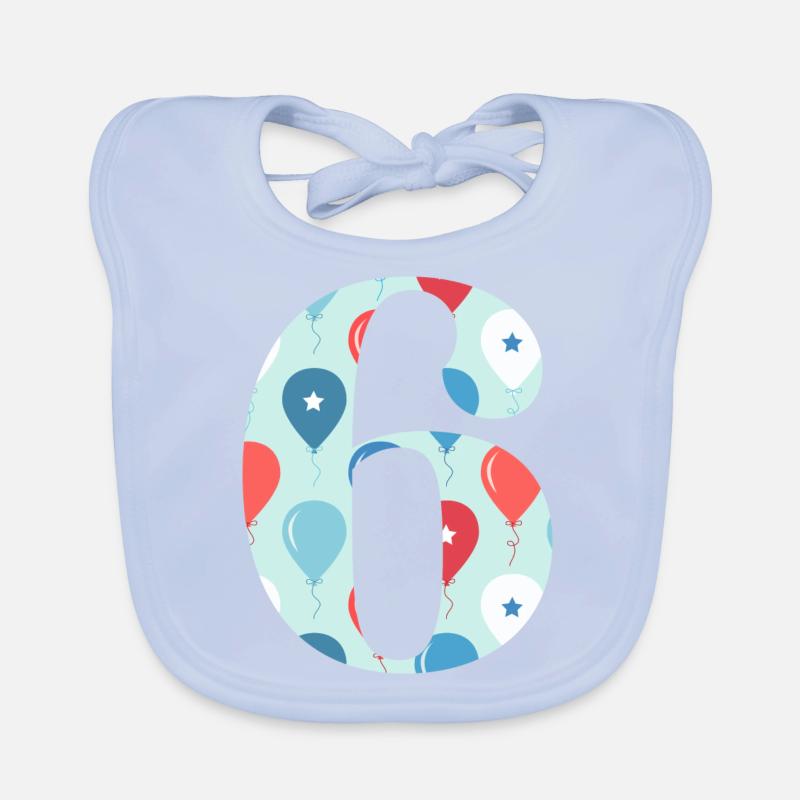 6e anniversaire ballon Bavoir bio Bébé