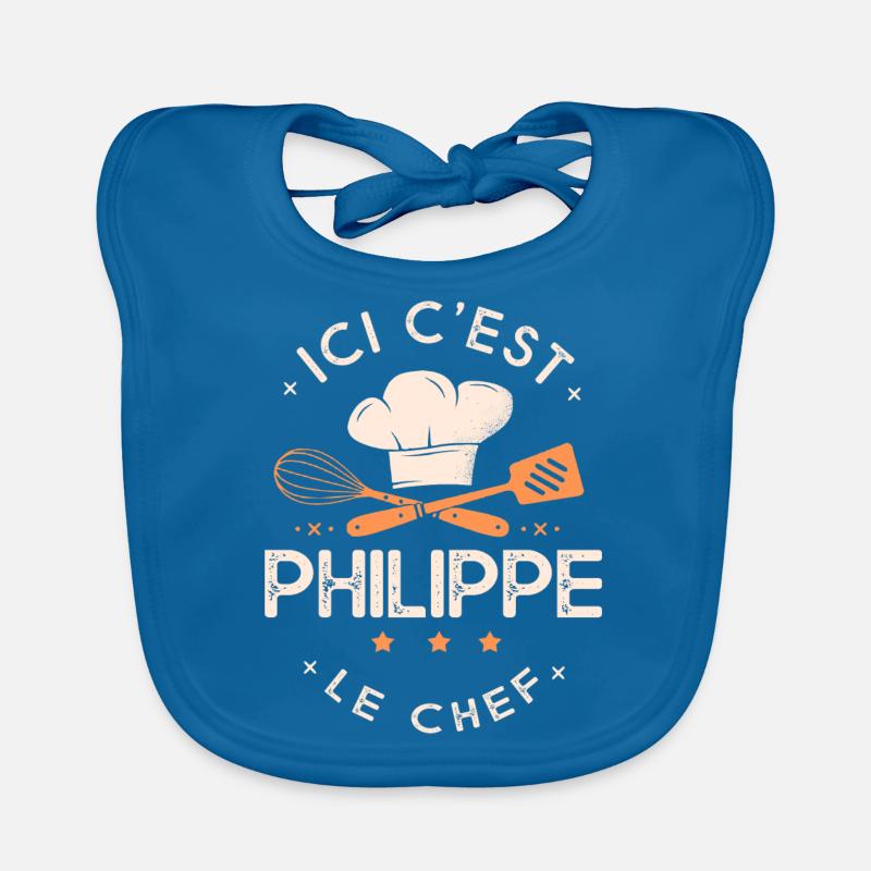 Philippe Chef Ici c est Philippe le chef cuisinier Bavoir bio Bébé