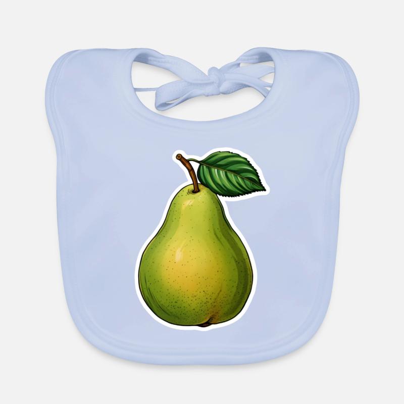 Pear with leaf Organic Baby Bibs