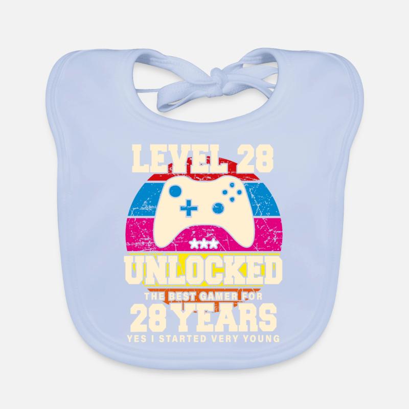 Original 1996 28 ans Niveau 28 Débloquer Bavoir bio Bébé