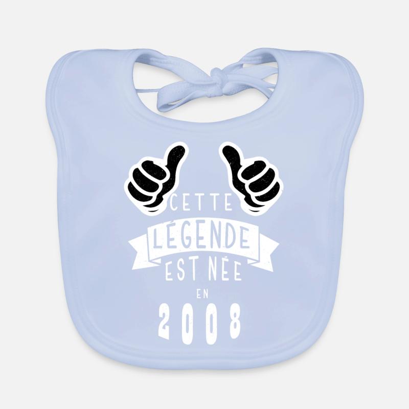 Legend 2008 Authentic 2008 Vintage Bursdag Baby Bio-Lätzchen