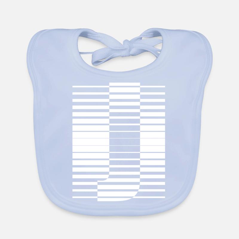 LETTER J Organic Baby Bibs
