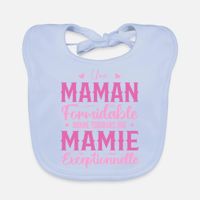 Erstaunliche Mutter gibt eine hervorragende Oma Baby Bio-Lätzchen