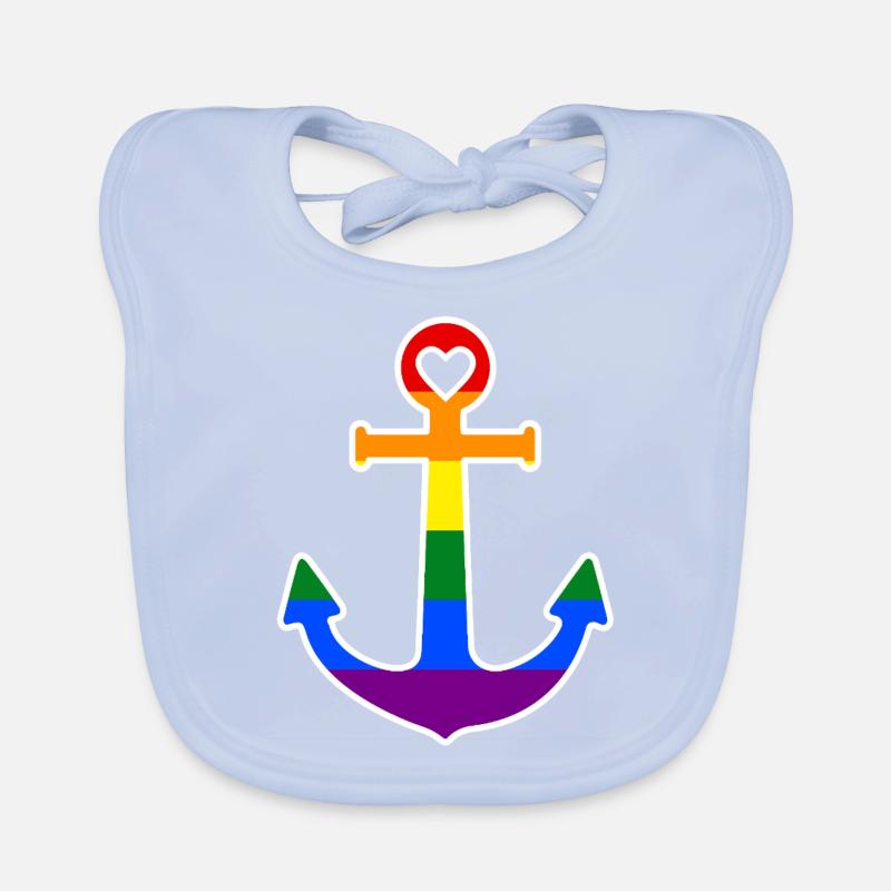 Regenbogenanker Baby Bio-Lätzchen