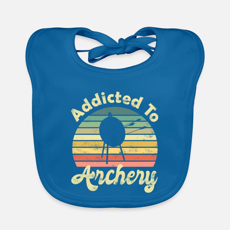 Bogenschiessen Bogenschiesser Bogenschütze - Baby Bio-Lätzchen - Pfauenblau
