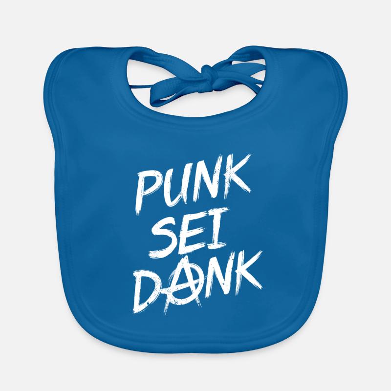 Punk Anarchy Punk sei dank lustiger Spruch Punker Baby Bio-Lätzchen