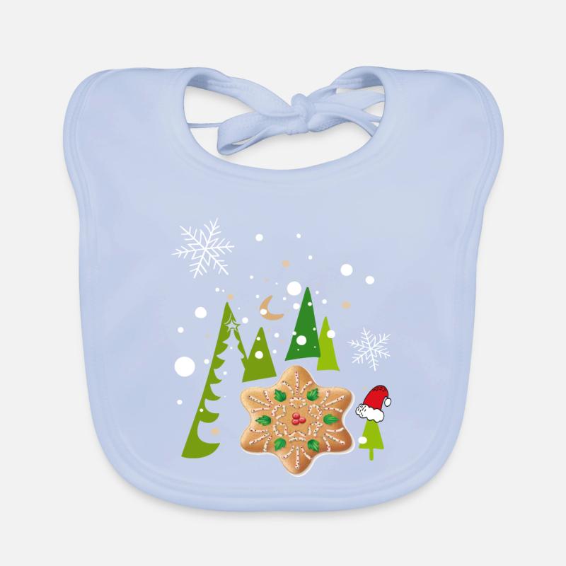 Avvento, pan di zenzero, biscotti Bavaglino ecologico per neonato