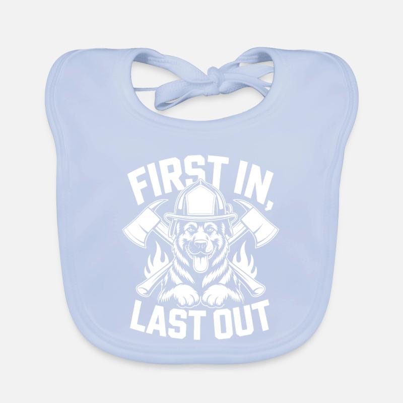 Firefighter Dog Organic Baby Bibs