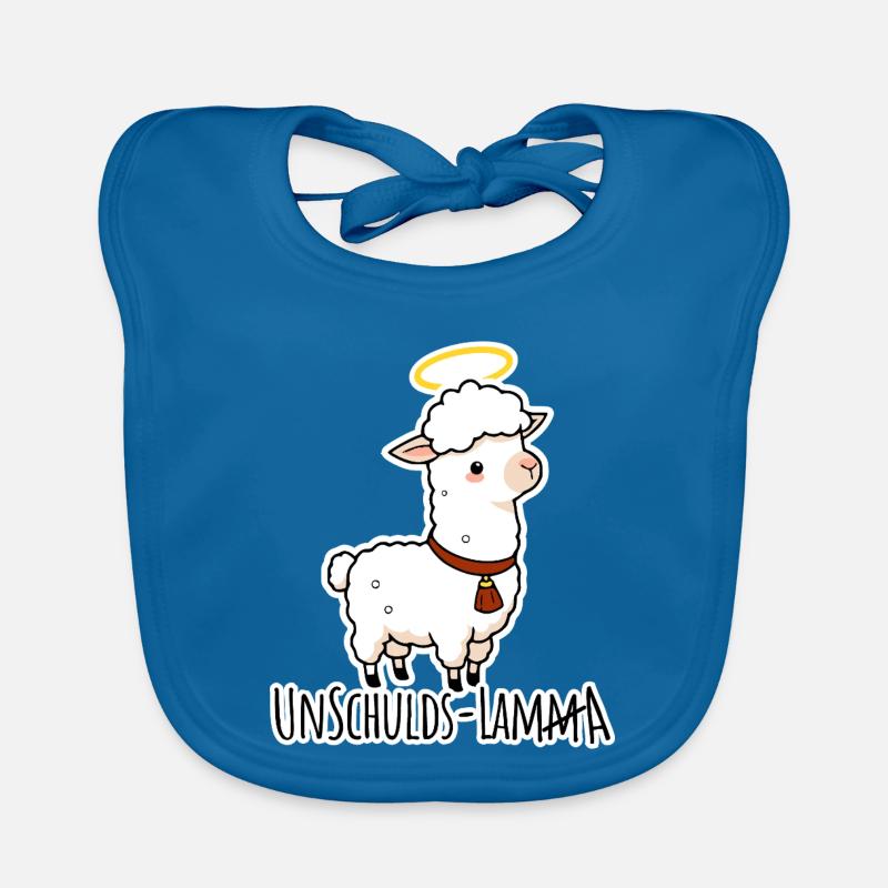 Innocence Lamb uh Lama Flat Joke Organic Baby Bibs