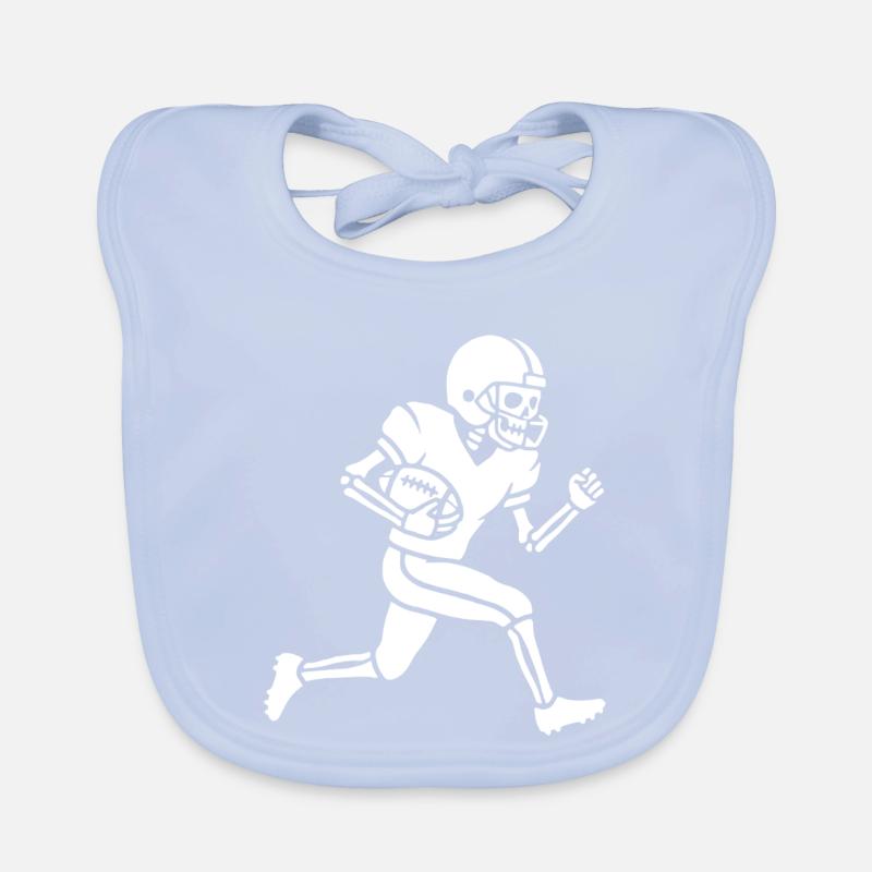 Skeleton Gridiron Runner Organic Baby Bibs