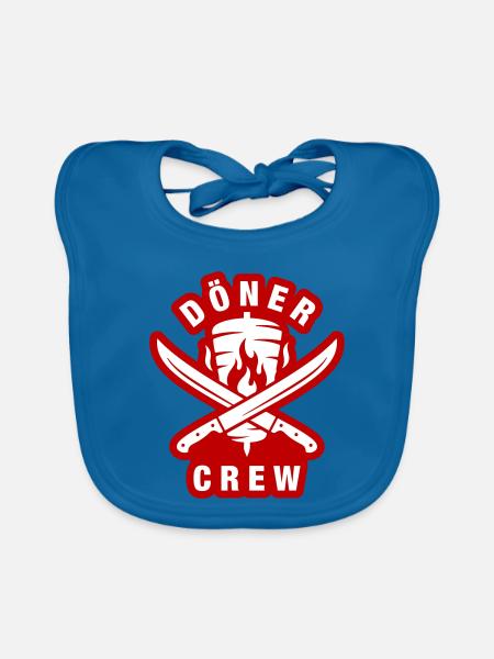 Döner Crew - Baby Bio-Lätzchen - Pfauenblau