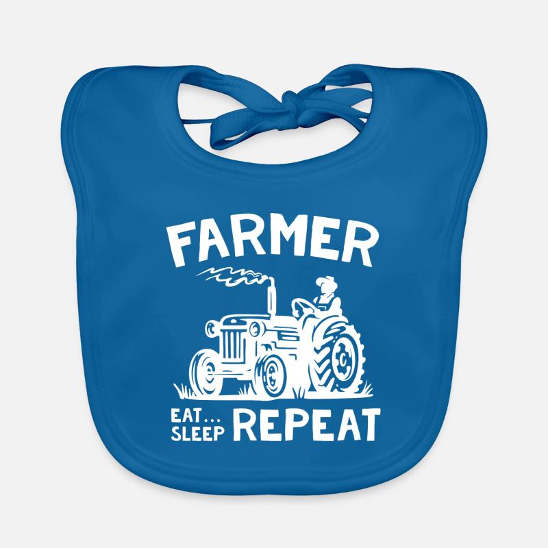 Farmer Eat Sleep Repeat Baby Bio-Lätzchen