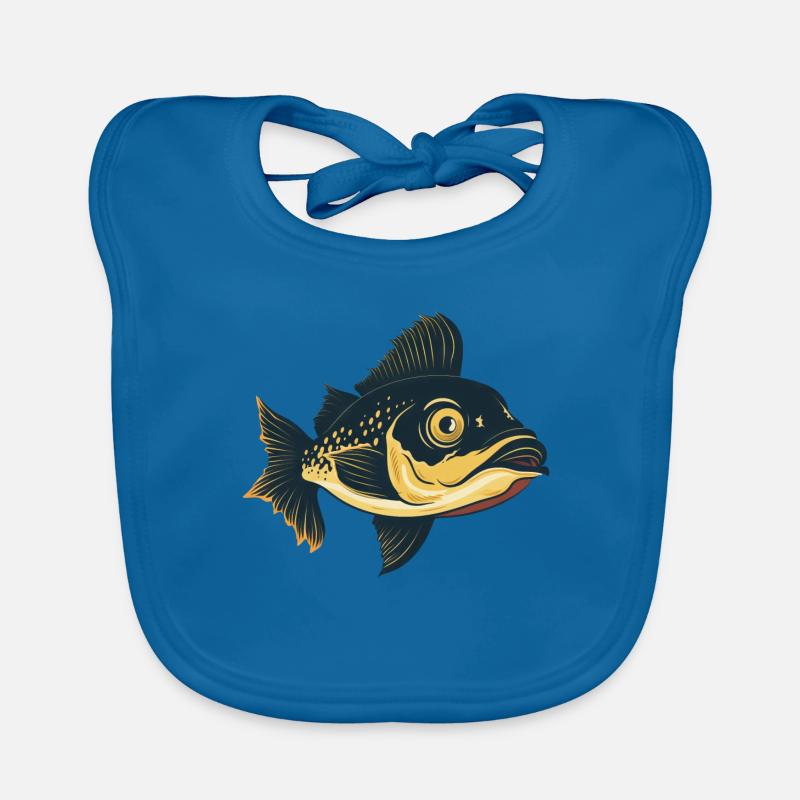 Fisch Zander Angler Baby Bio-Lätzchen