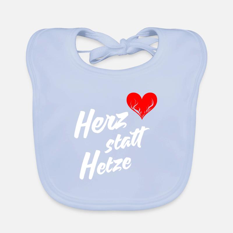 Herz statt Hetze Baby Bio-Lätzchen