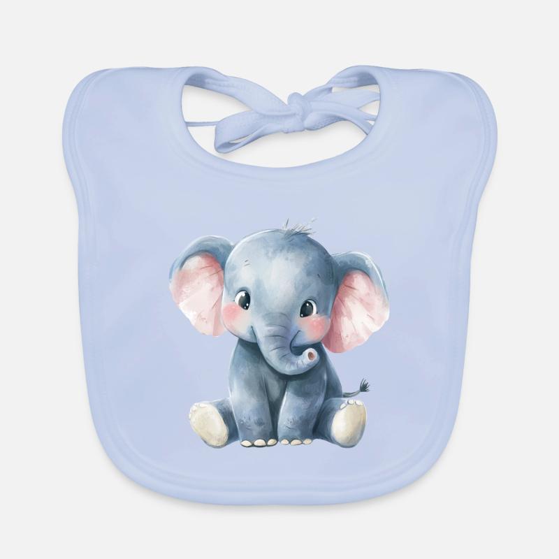 Bébé éléphant Bavoir bio Bébé