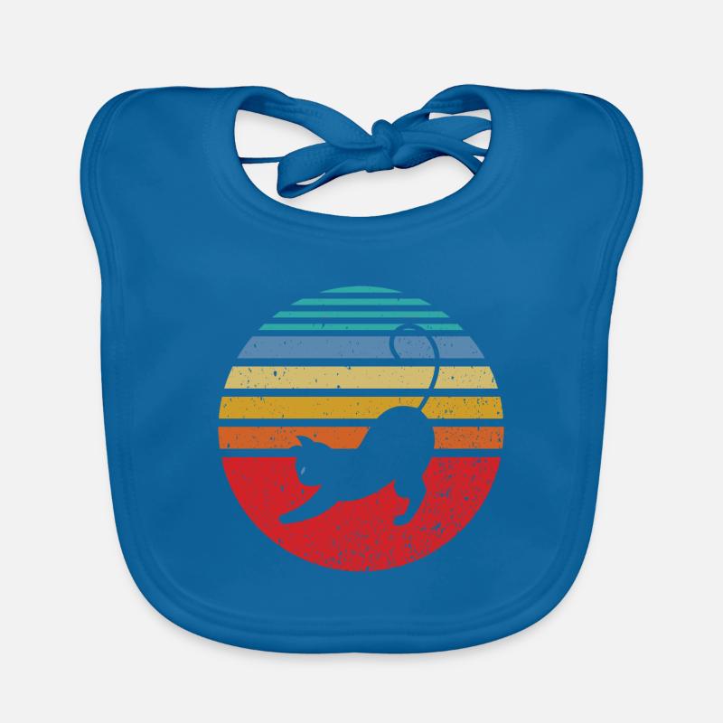 Pose de chat rétro Bavoir bio Bébé