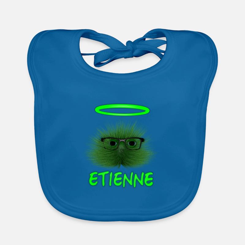 Saint Etienne - Bavoir bio Bébé - bleu paon