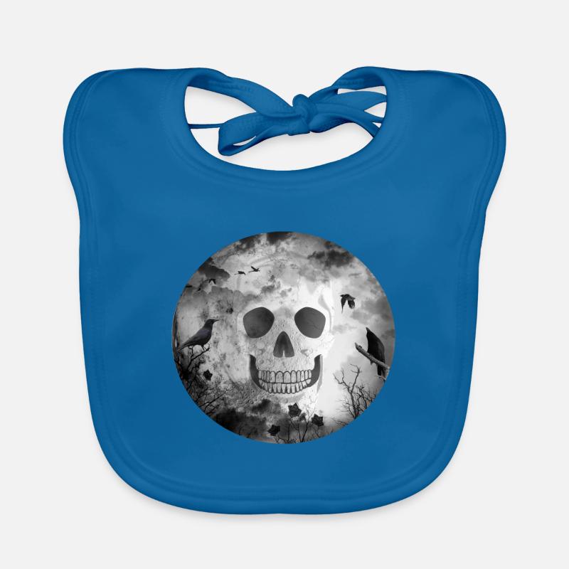 Gothic black dark GOTH Organic Baby Bibs