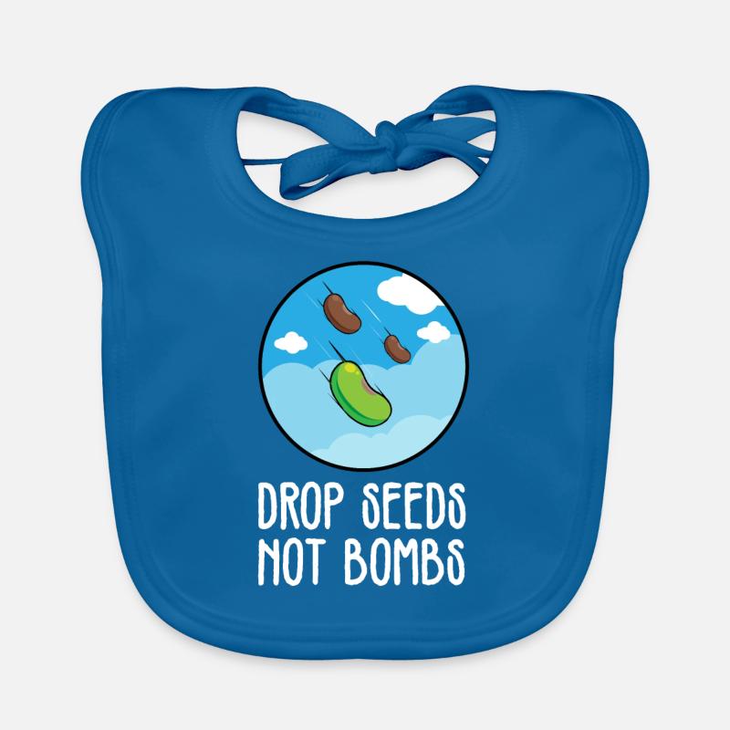 Drop Seeds not Bombs Umweltschützer Baby Bio-Lätzchen