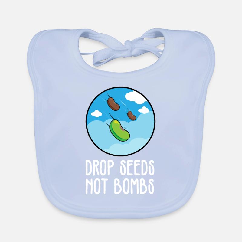 Drop Seeds not Bombs Umweltschützer Baby Bio-Lätzchen