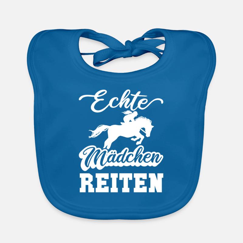 Echte Mädchen Reiten Pferdespruch Reiterspruch Baby Bio-Lätzchen
