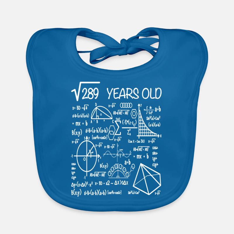 17th birthday math square root Organic Baby Bibs