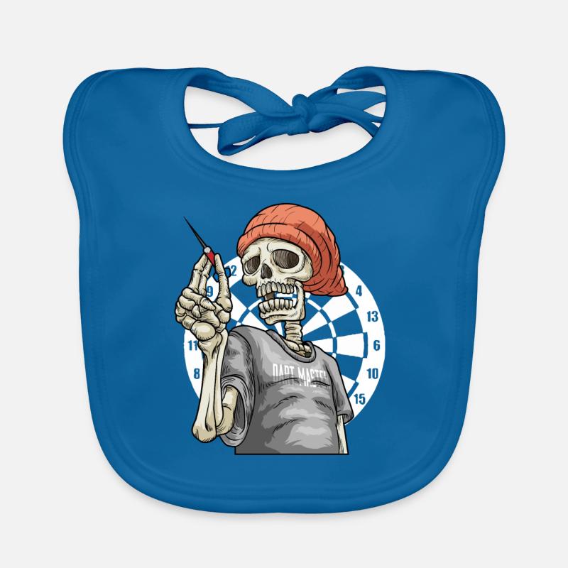 Jeu de fléchettes - Fléchettes costume d’équipe - Bavoir bio Bébé - bleu paon