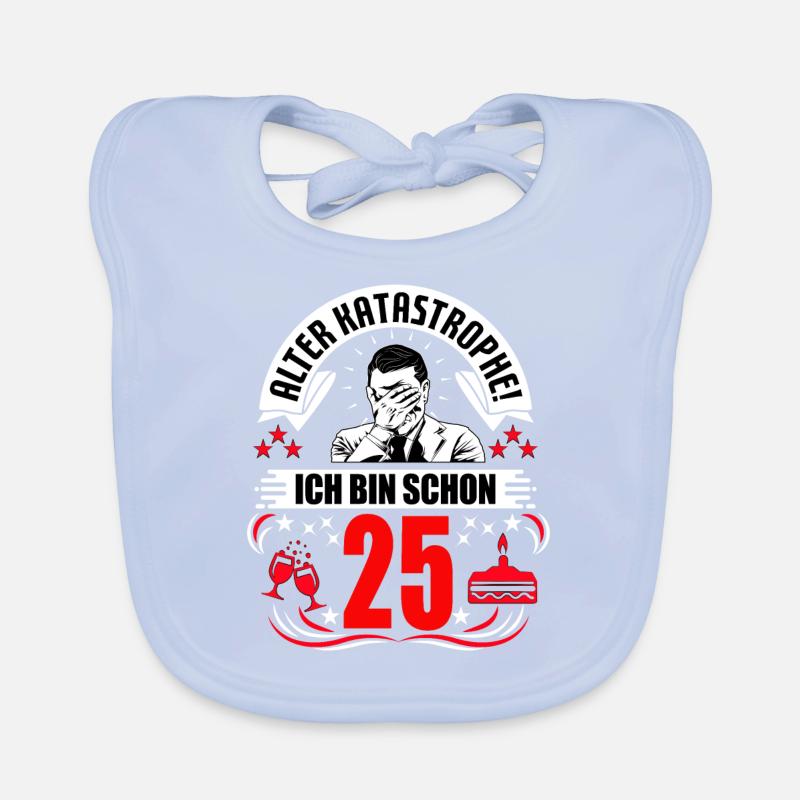 25. Geburtstag Mann Geschenk lustig Geburtstag 25 Baby Bio-Lätzchen
