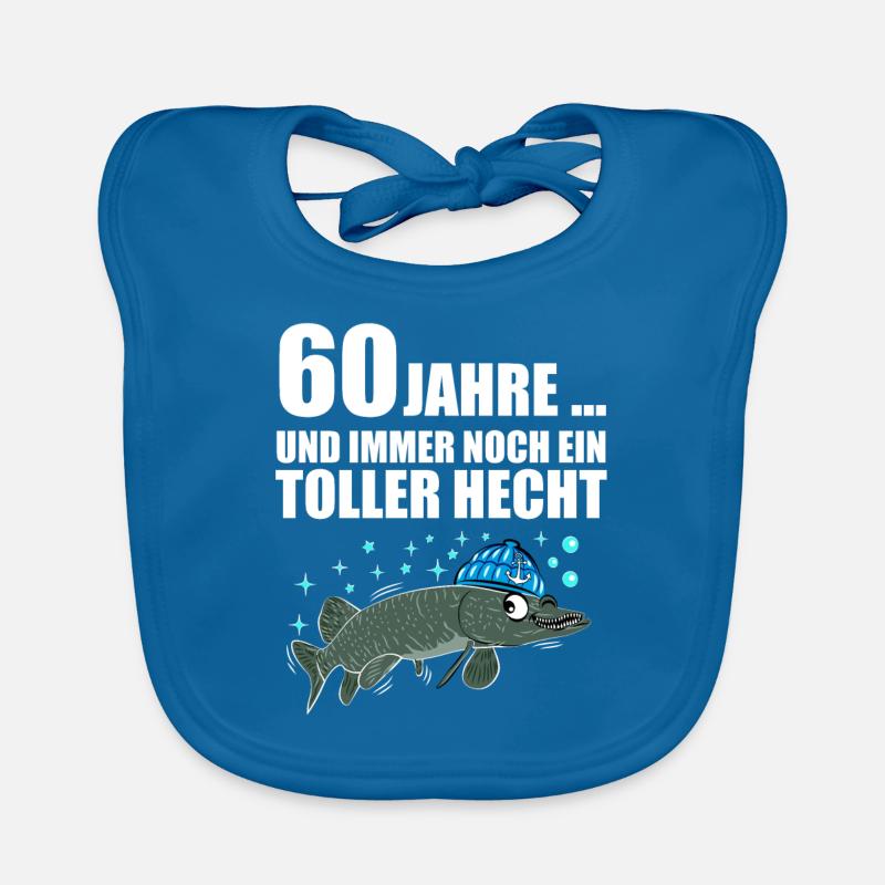 Anglergeschenk zum 60 Geburtstag 60 Ehrentag Baby Bio-Lätzchen