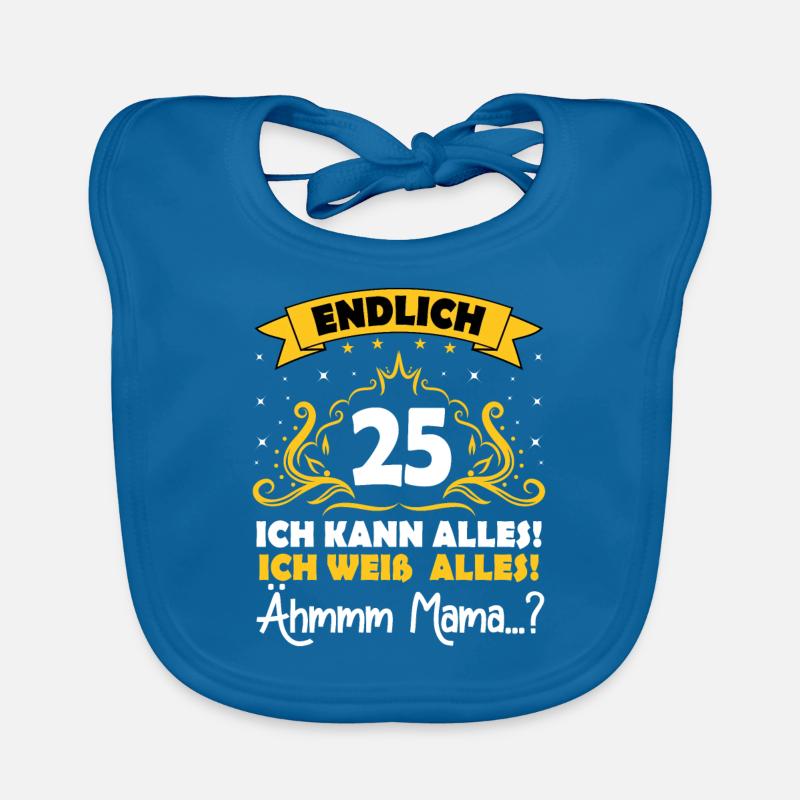 25 Geburtstag Mädchen Junge Fun Geschenk lustig Baby Bio-Lätzchen