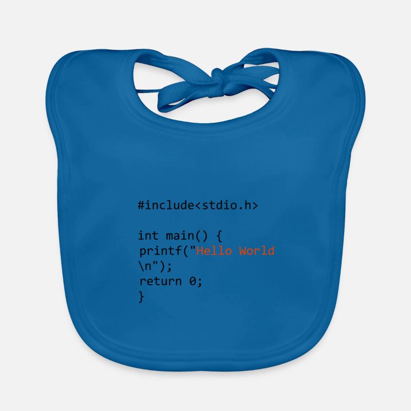 Body bébé Hello World Nerd - Bavoir bio Bébé - bleu paon