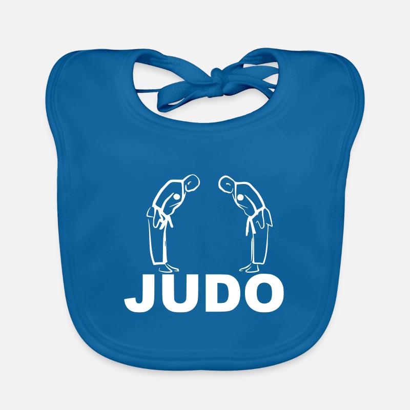 Judo - Baby Bio-Lätzchen - Pfauenblau