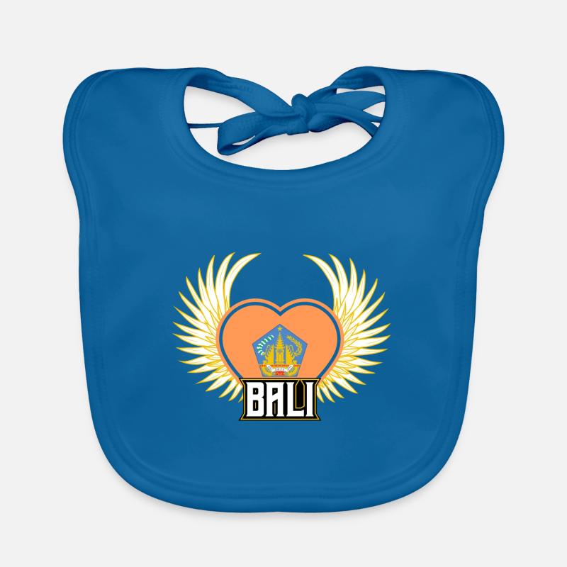 Bali - Bavoir bio Bébé - bleu paon