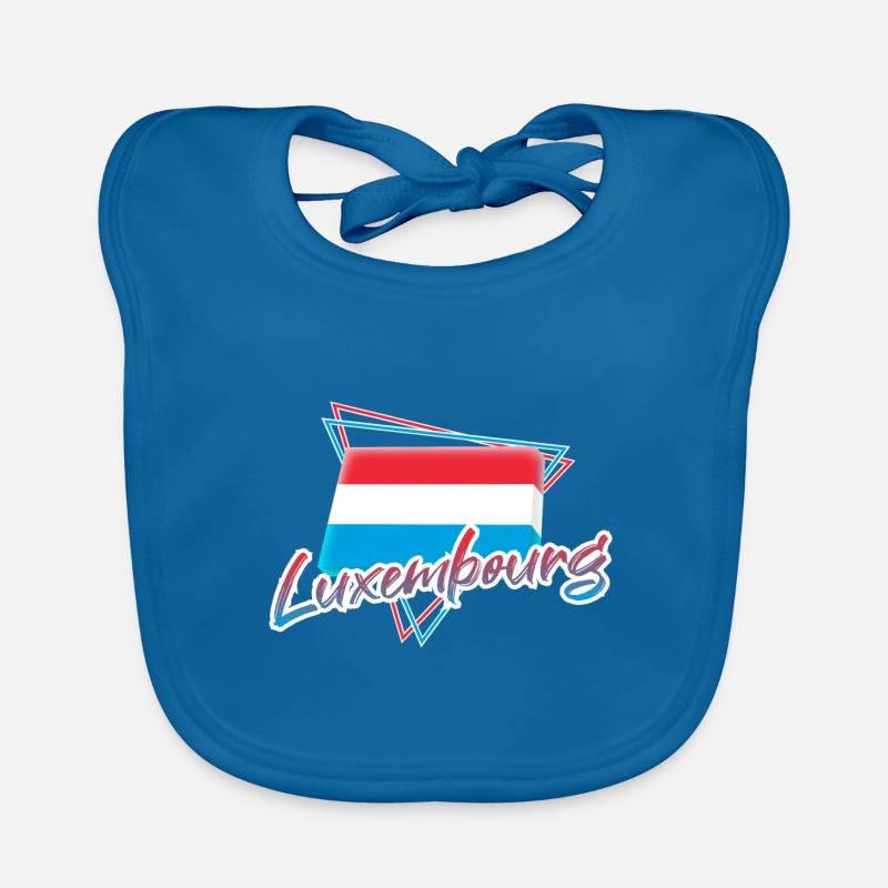 Luxembourg - Bavoir bio Bébé - bleu paon