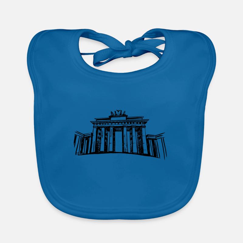 Berlin Brandenburg Gate Organic Baby Bibs
