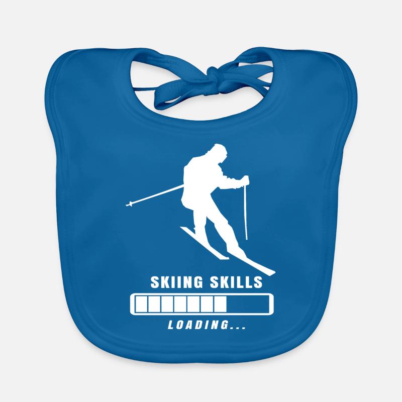 Skiing Skills Loading Ladebalken Geschenk Baby Bio-Lätzchen