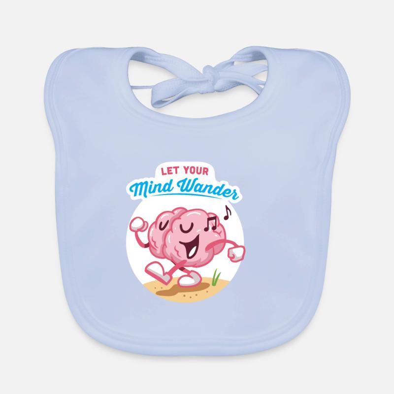 Let your mind wander design pour tête créative Bavoir bio Bébé