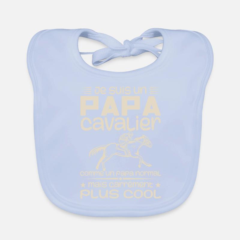 Papa Cavalier Papa Normal équitation Bavoir bio Bébé