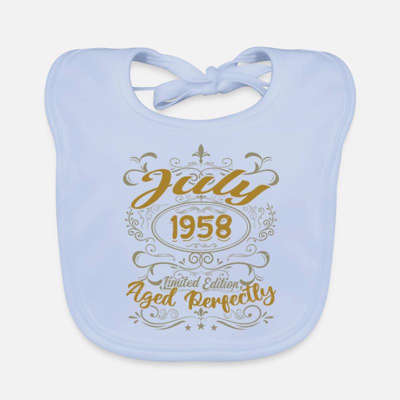 Juli 1958 Geburtstag Juli 1958 Geschenk 1958 Baby Bio-Lätzchen