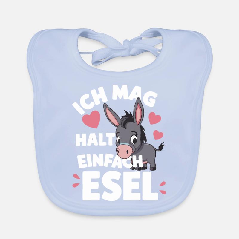Esel Eselchen Maultier Muli Baby Bio-Lätzchen