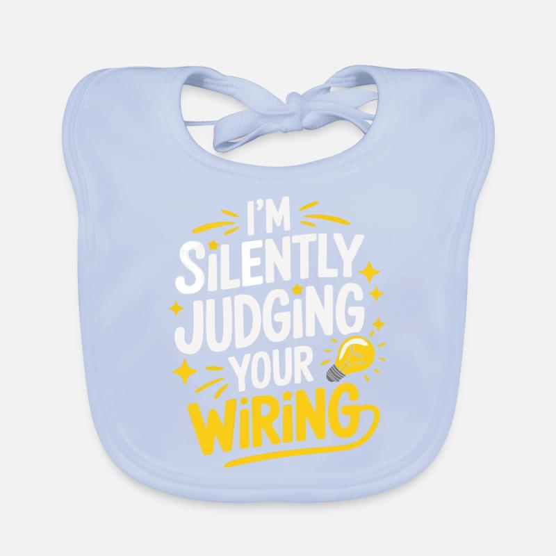 Electrician Electronics Technician Craftsman Profession Saying Organic Baby Bibs