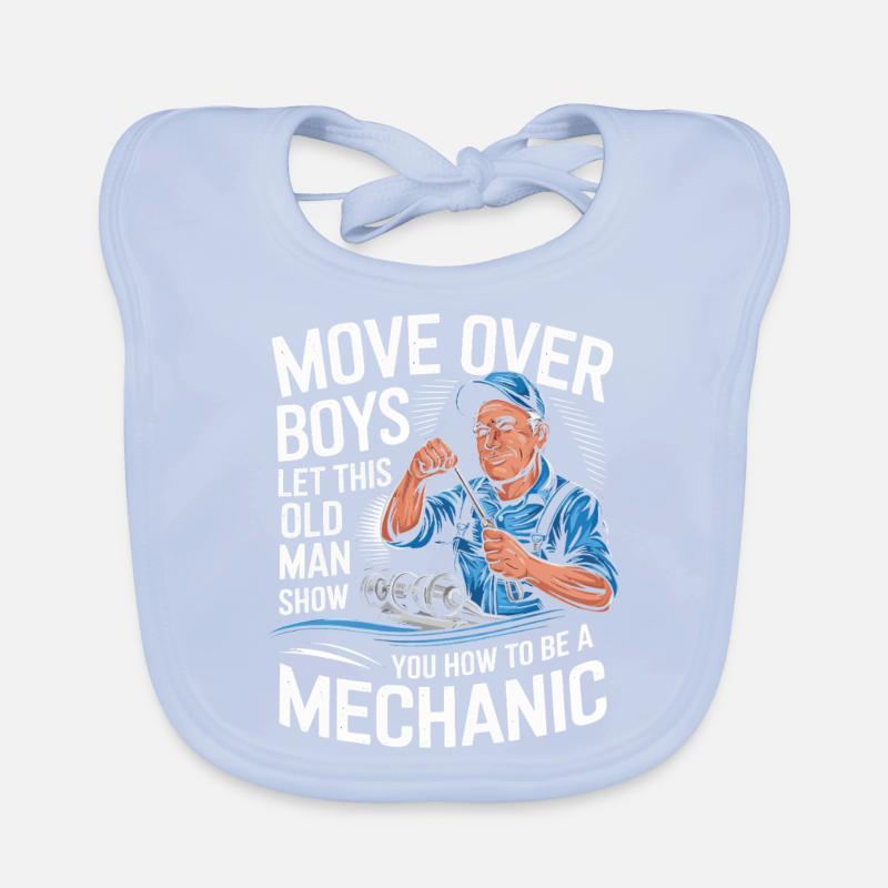 Mechanic Mechanic Workshop Organic Baby Bibs