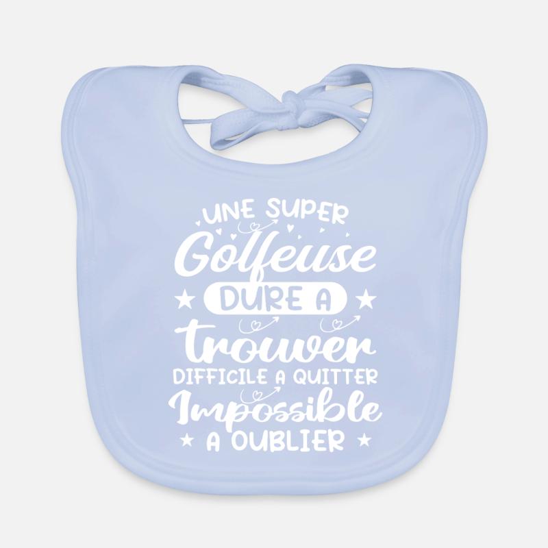 Une Super Golfeuse - Cadeau golfeuse Bavoir bio Bébé
