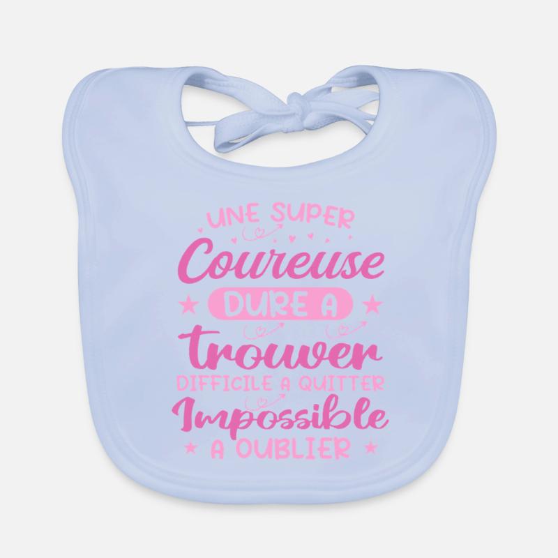 Une Super Coureuse - Cadeau coureuse Bavoir bio Bébé