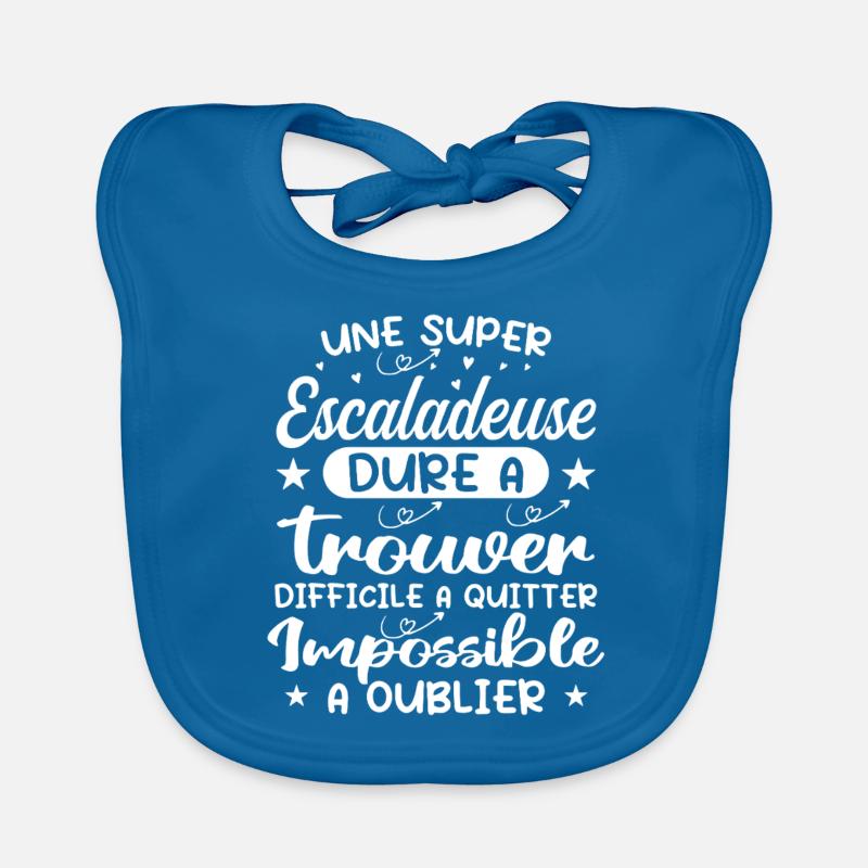Une Super Escaladeuse - Cadeau escaladeuse Bavoir bio Bébé