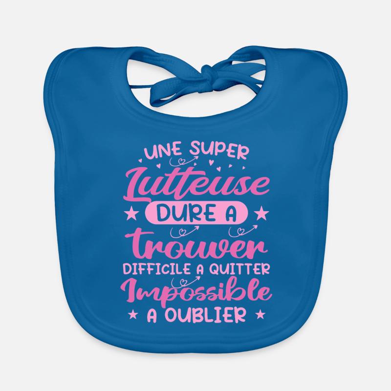 Une Super Lutteuse - Cadeau lutteuse Bavoir bio Bébé