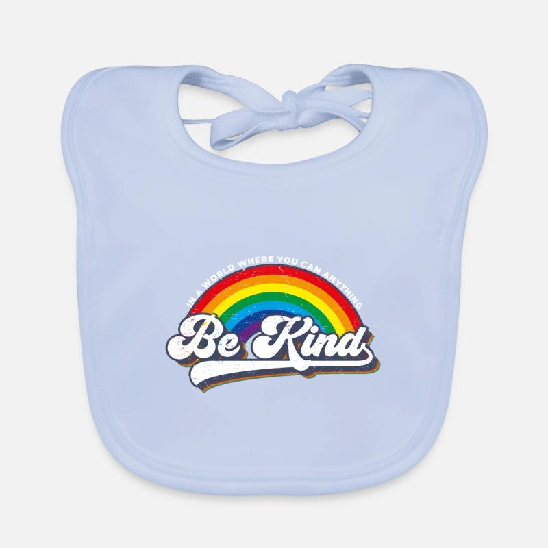 Be Kind LGBT Regenbogen Baby Bio-Lätzchen