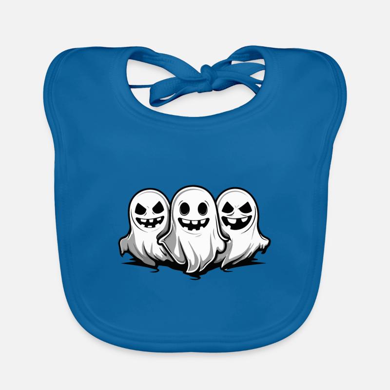 Ghosts Halloween Ghost Organic Baby Bibs
