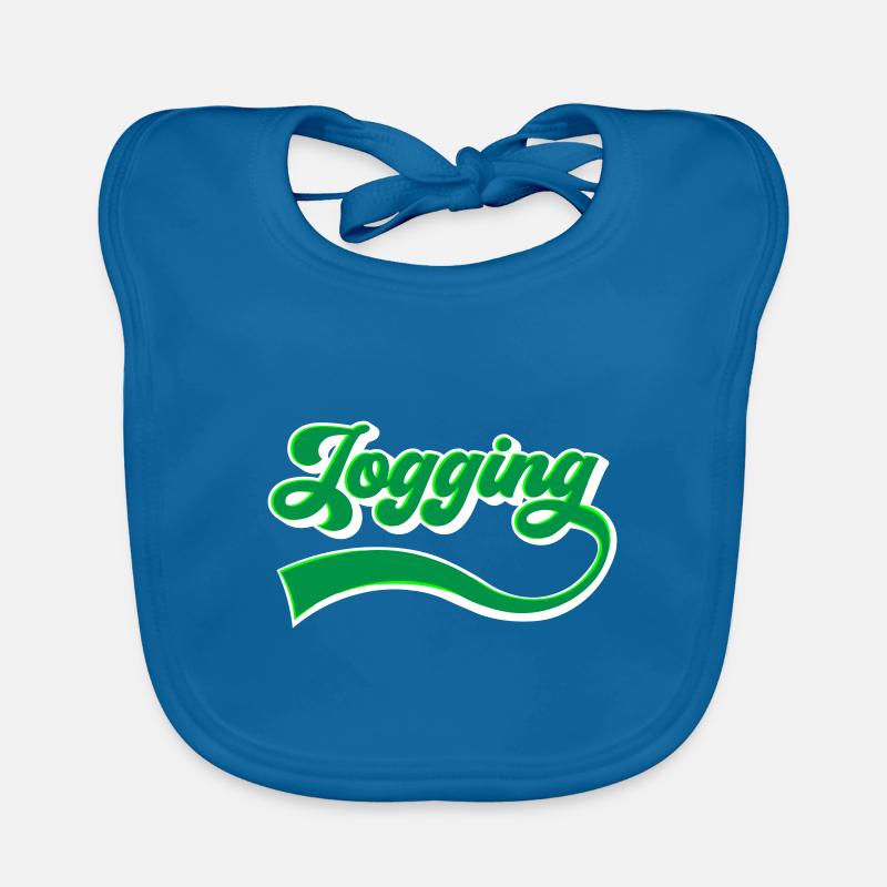 jogging jogging lettering | Colors can be changed Organic Baby Bibs