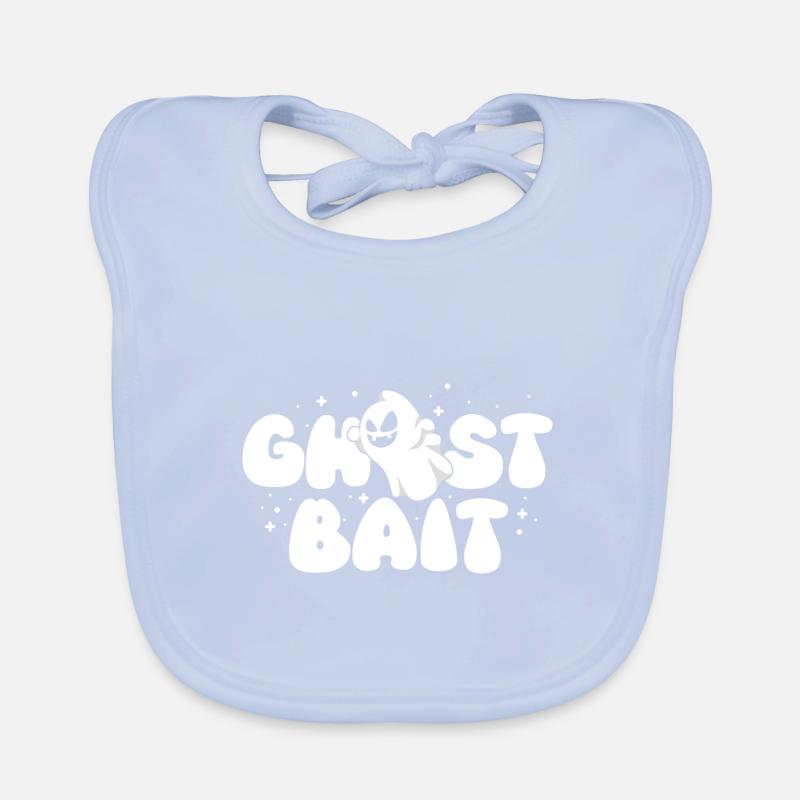 Ghost bait Cute ghost hunter halloween design Organic Baby Bibs